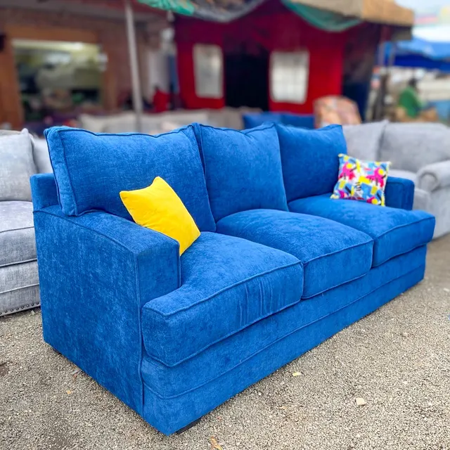 Royal Blue 3-Seater Lawson Sofa Couch