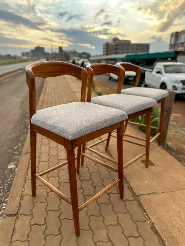 ​Solid Mahogany Wooden Bar Stools